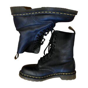 Dr. Martens 1490 Pascal Virginia Black Leather Boots Men's 9 US 7 UK Lace Up